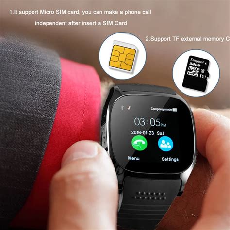 t8 smart watch insert sim card|T8 Blue Smart Watch support SIM Card .